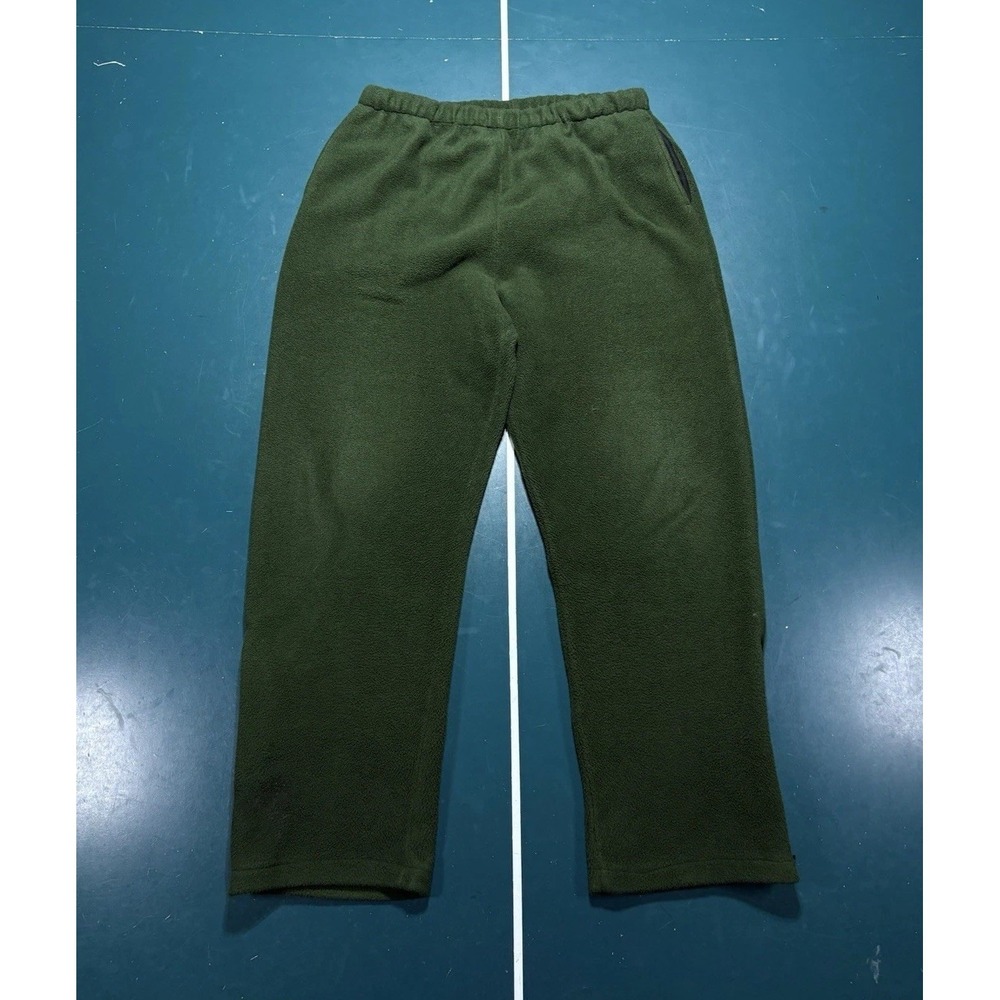 Cabelas‎ Polartec Fleece Pants Men's XL Green Pockets Outdoor Hunting Sweatpants